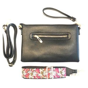 💐Interchangeable guitar strap crossbody wristlet